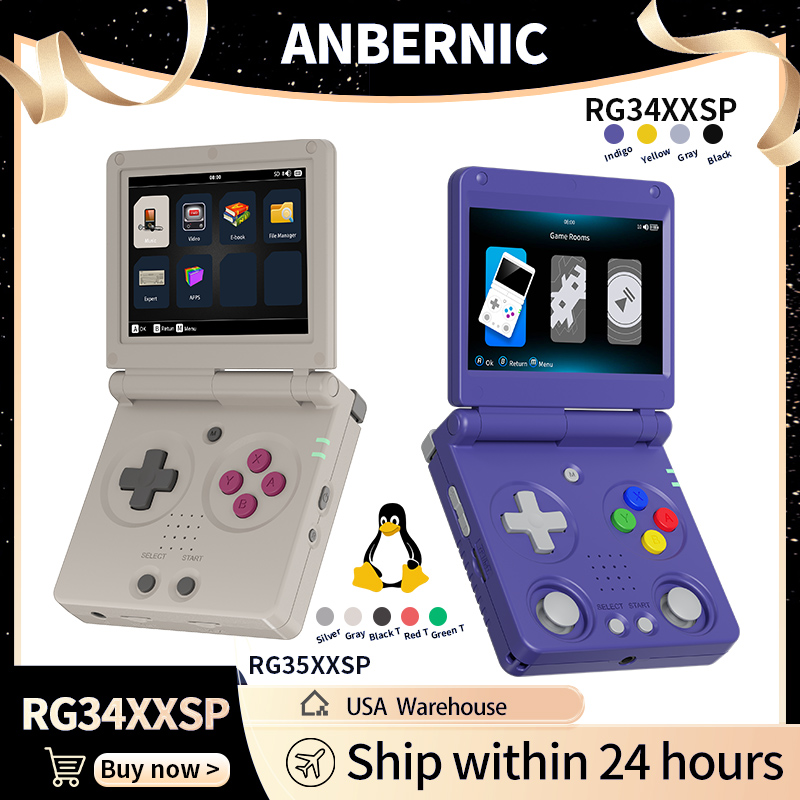 Gaming Console Emulator - Anbernic RG34XXSP RG35XXSP وحدة تحكم ألعاب