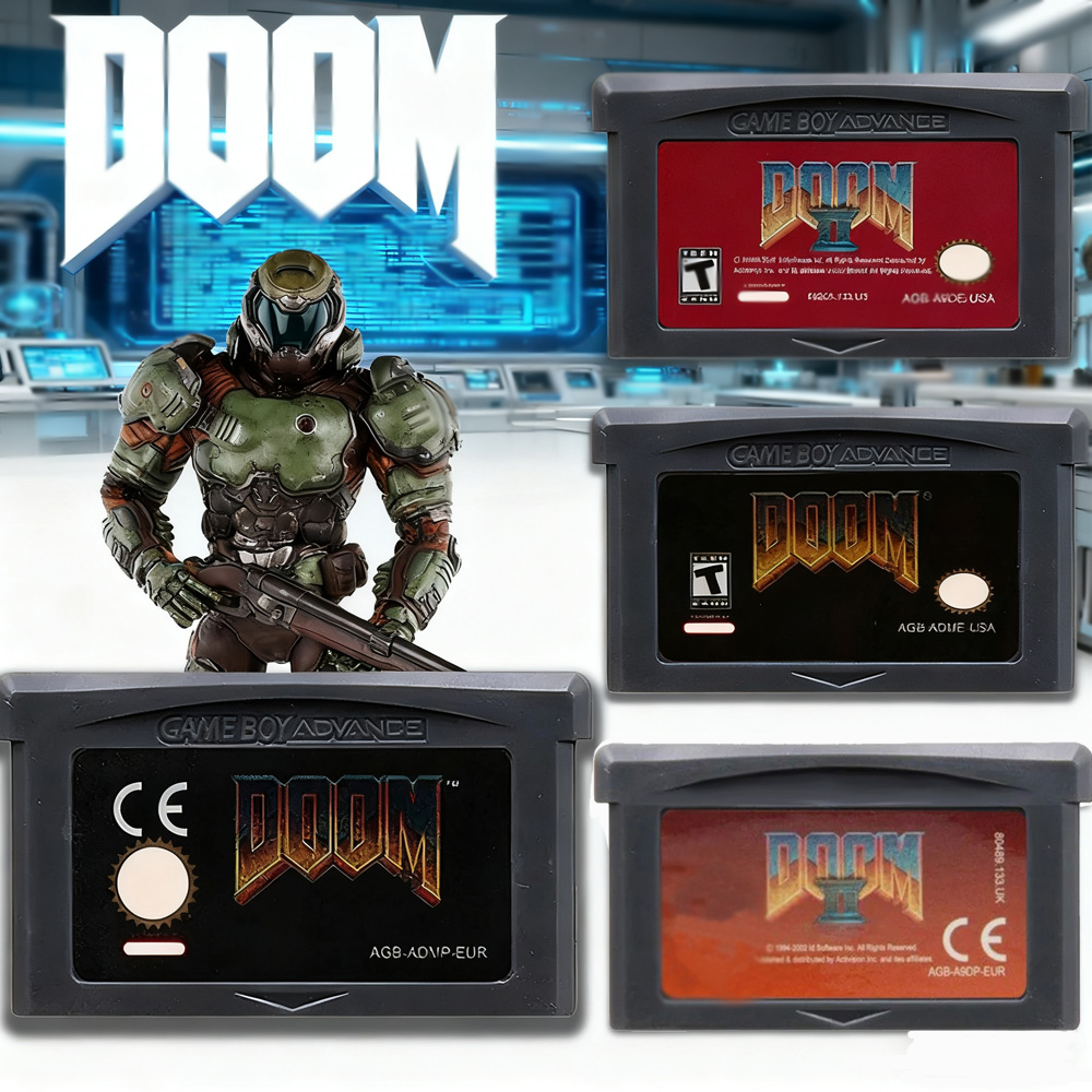 Gaming Console Video - خرطوشة ألعاب GBA من سلسلة DOOM،