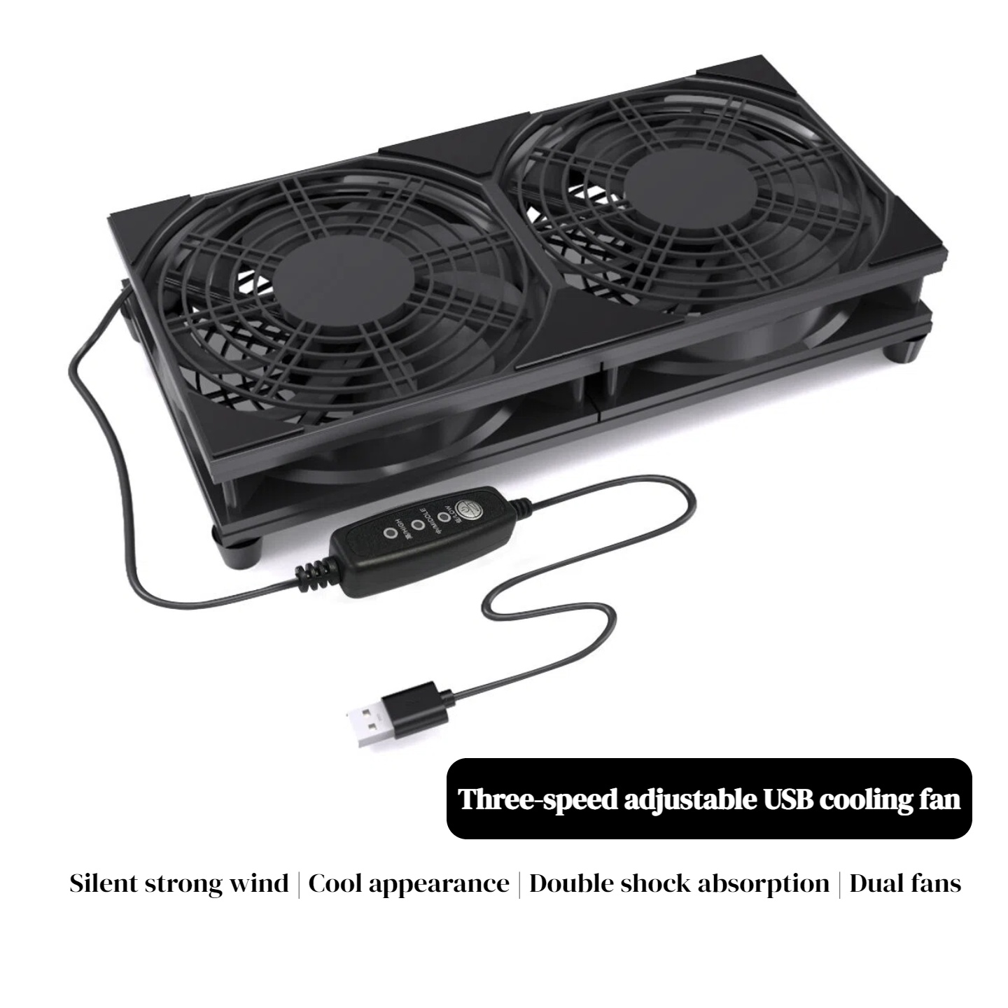 Gaming Console Setup - مروحة تبريد مزدوجة بمنفذ USB مع