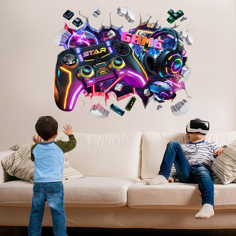 Gaming Console Wallpaper - ملصقات فينيل جدارية كبيرة بتصميم جرافيتي