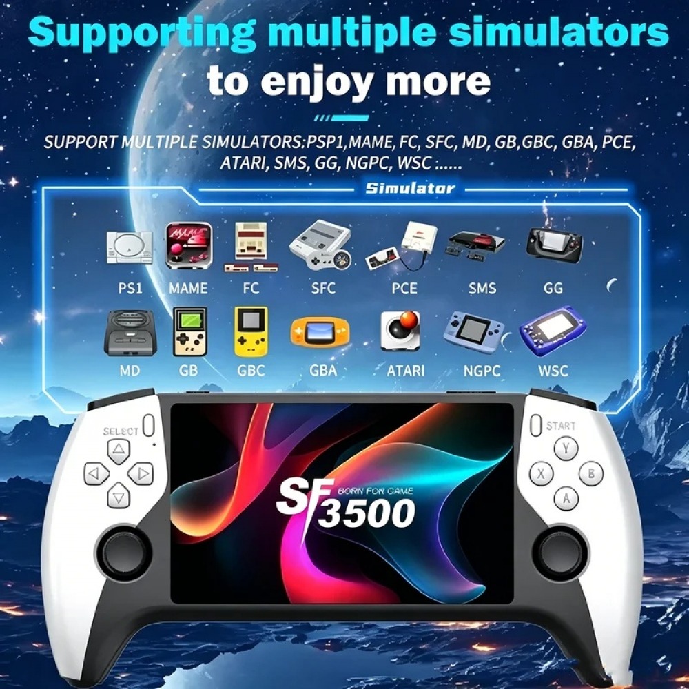 Gaming Console Emulator - جهاز ألعاب محمول SF3500 بشاشة 5