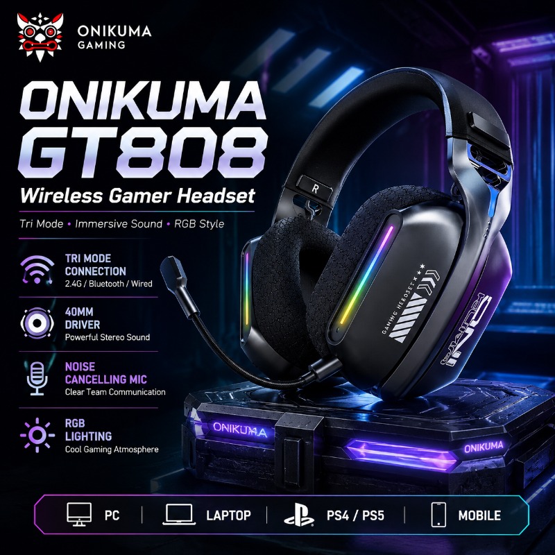 سماعة ألعاب لاسلكية ONIKUMA GT - مراجعة Gaming Console For Your Phone وسعره