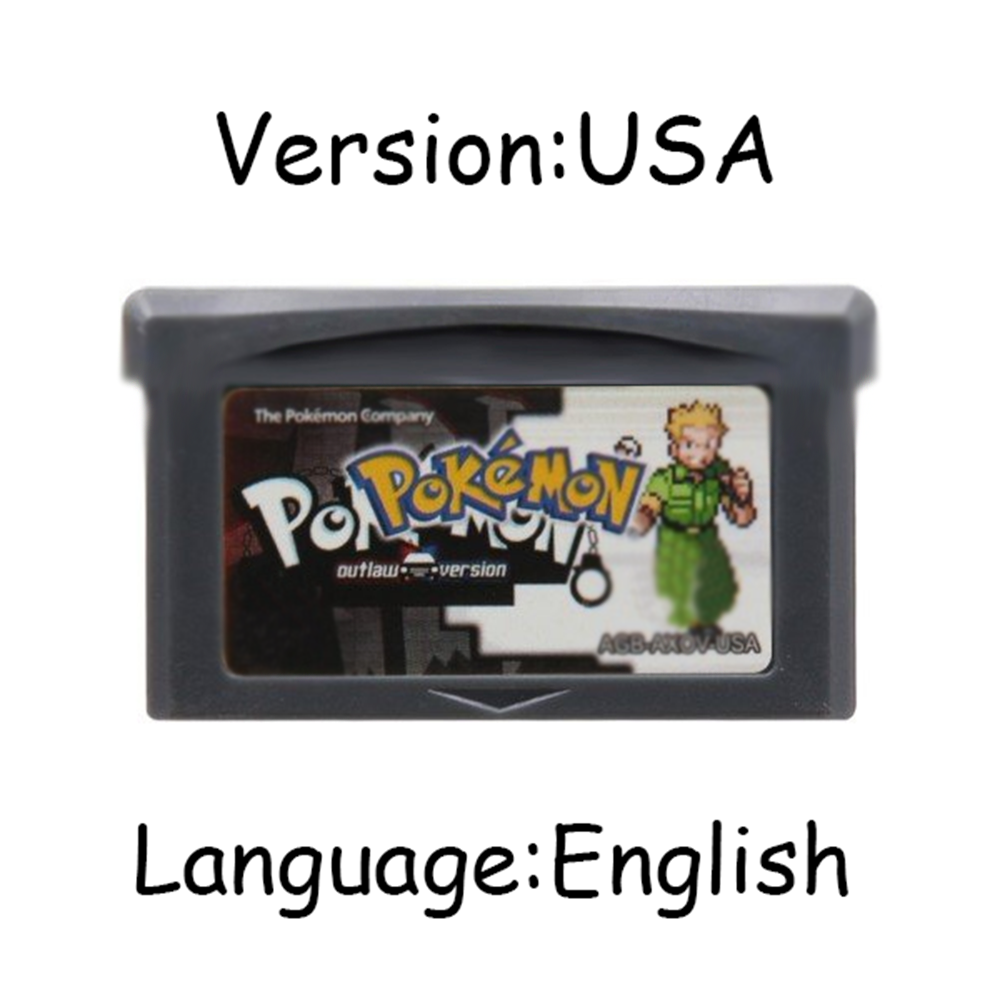 خرطوشة ألعاب سلسلة بوكيمون GBA - مراجعة Gaming Console Video وسعره