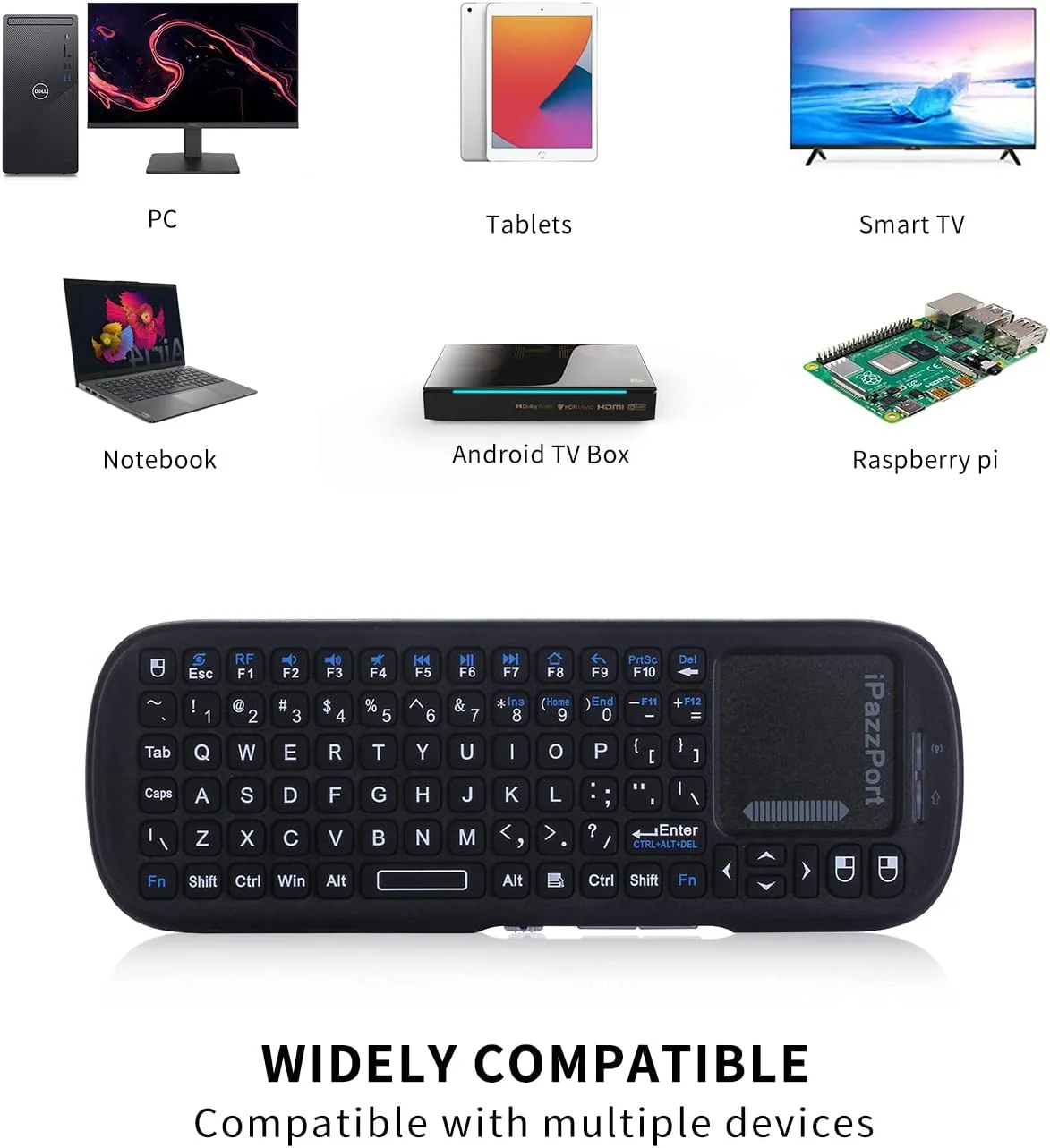 لوحة مفاتيح لاسلكية صغيرة IPaz - مراجعة Gaming Console For Smart Tv وسعره