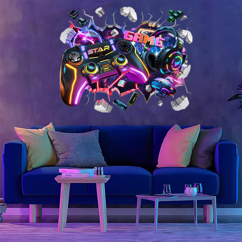 ملصقات فينيل جدارية كبيرة بتصم - مراجعة Gaming Console Wallpaper وسعره