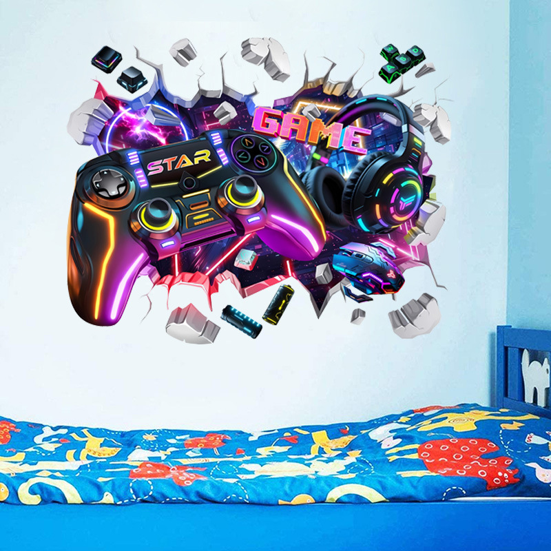 ملصقات فينيل جدارية كبيرة بتصم - مراجعة Gaming Console Wallpaper وسعره