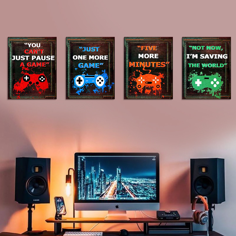 4 قطعة غرفة ألعاب الأطفال لعبة - مراجعة Gaming Console Wallpaper وسعره