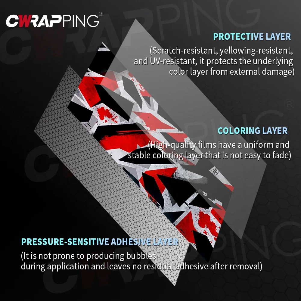 هندسية كامو سيارة الفينيل التف - مراجعة Console Skin Wrap وسعره
