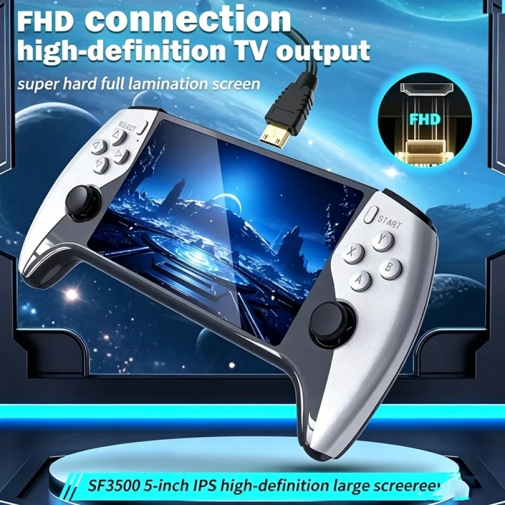جهاز ألعاب محمول SF3500 بشاشة  - مراجعة Gaming Console Emulator وسعره